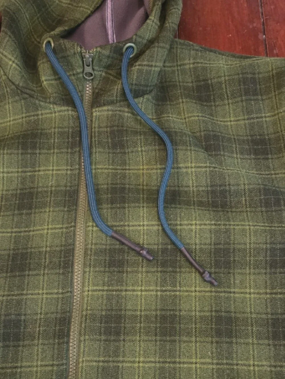 The North Face Green Plaid Hoodie Jacket - Picture 7 of 7